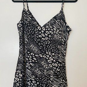NWT Nasty al Animal Print Black & White Mini Dress